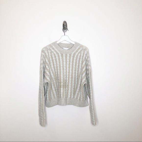 Revolve X House of Harlow 1960 Chunky Cable Knit Crewneck Sweater Size Small - Picture 1 of 6